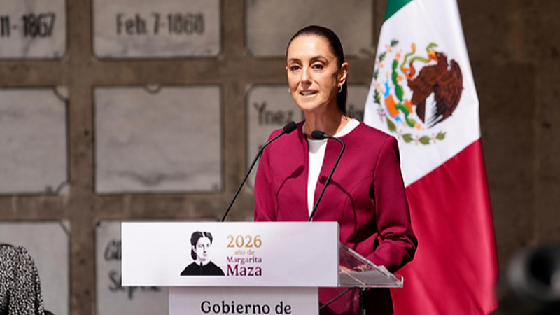 Sheinbaum rinde homenaje a Margarita Maza y destaca su papel en la historia de México 