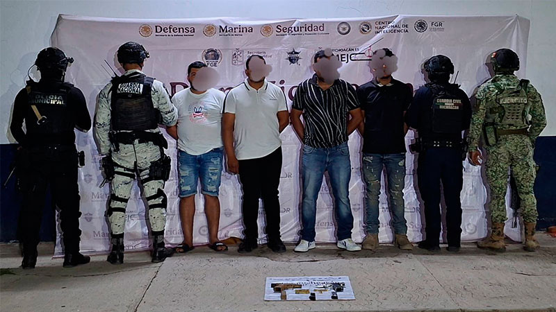 En Buenavista, Michoacán: Detienen a 4 personas en posesión de armas de fuego 