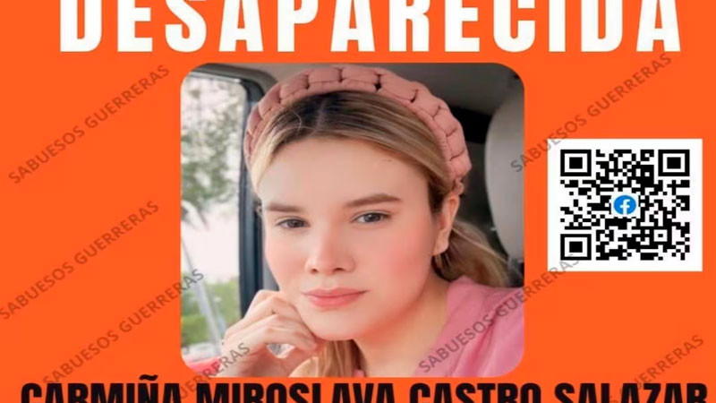 Reportan desaparición de la influencer Carmiña Castro; temen privación de la libertad 