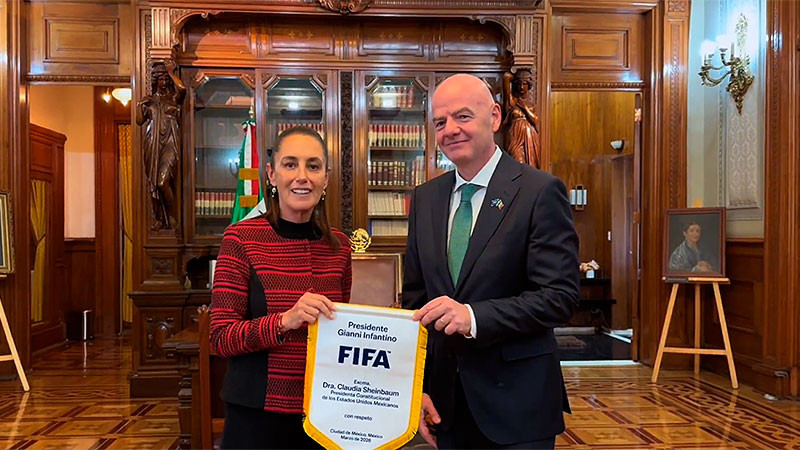 Se reúne Sheinbaum con Gianni Infantino para afinar detalles de organización del Mundial de Fútbol 2026 