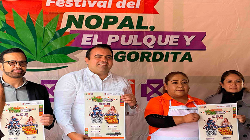 Presentan Festival del Nopal, el Pulque y la Gordita que se realizará en Colón, Querétaro  