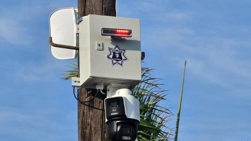 Instalan cámaras de vigilancia en Playa Azul para reforzar seguridad en Semana Santa 