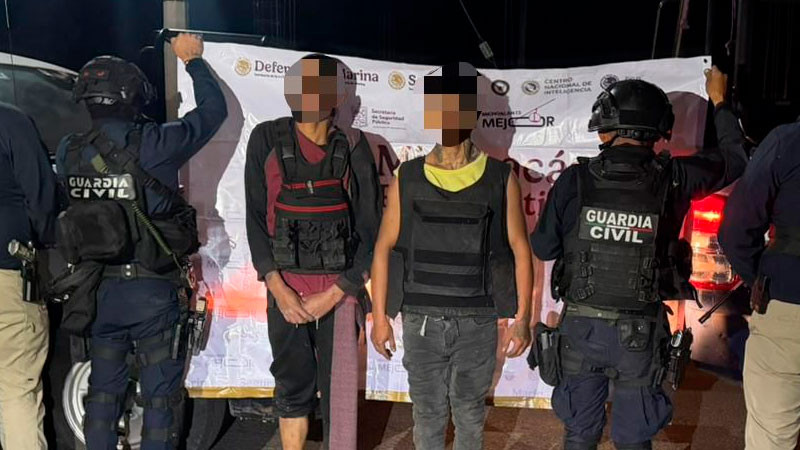 En Cuitzeo, Michoacán detienen a dos tras enfrentamiento con autoridades 