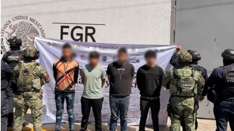 Aprehenden en Cojumatlán, Michoacán a 4 hombres en posesión de sustancias ilícitas 
