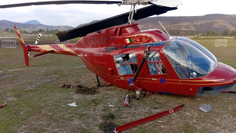 Se desploma helicóptero turístico en la Presa del Bosque en Michoacán, durante evento Presa Fest 2026; hay cinco lesionados 