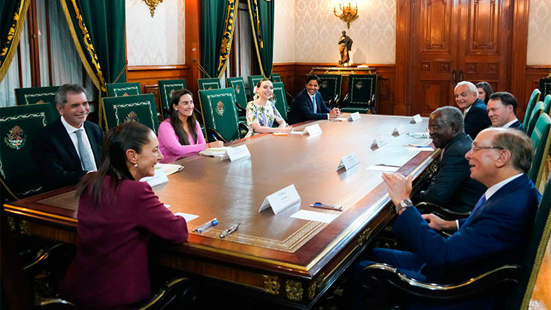 Recibe Claudia Sheinbaum a BlackRock y GIP en Palacio Nacional; conversaron sobre próximas inversiones para México 