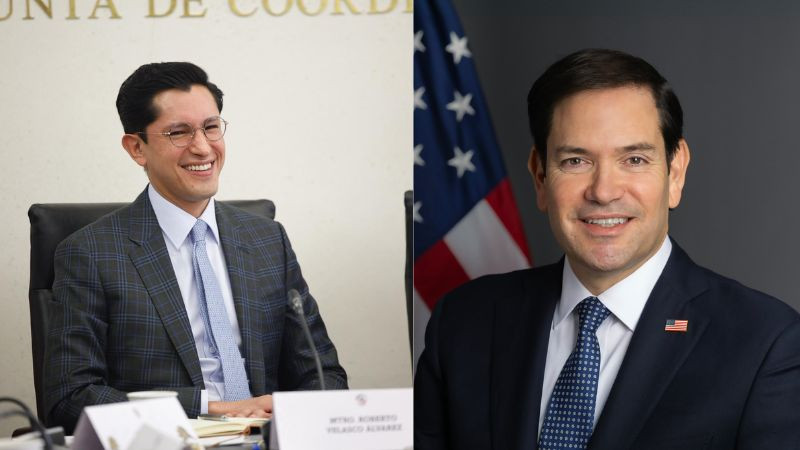 Velasco y Rubio dialogan sobre seguridad y cooperación bilateral entre México y EU 