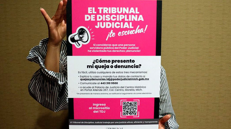 Tribunal de Disciplina Judicial de Michoacán refrenda su compromiso con la legalidad y la confianza ciudadana 