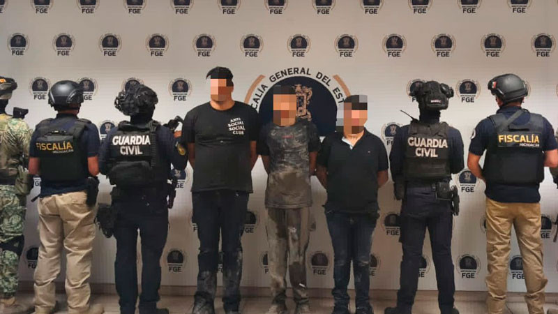 En Chucándiro, Michoacán rescatan a dos personas privadas de la libertad; hay tres detenidos 