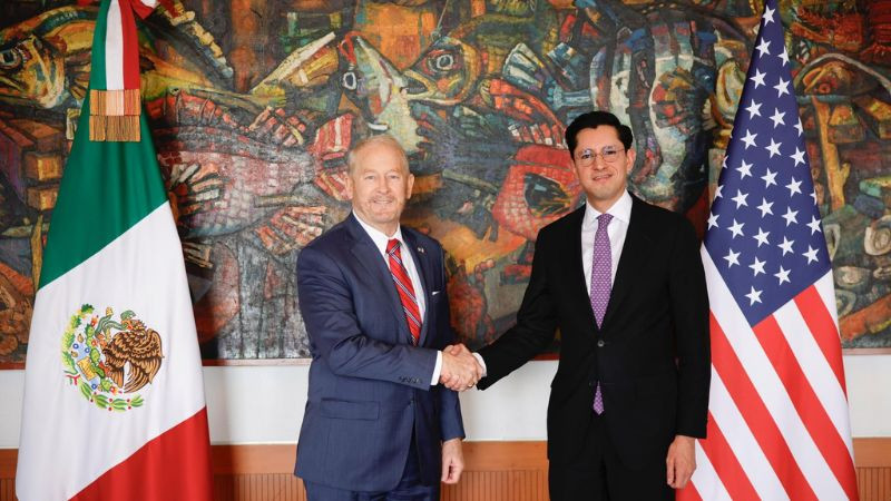 Roberto Velasco se reúne con embajador de Estados Unidos en México para revisar agenda bilateral 