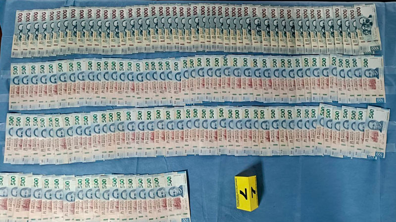 Cae sujeto con más de 95 mil pesos en efectivo, en Morelia, Michoacán 