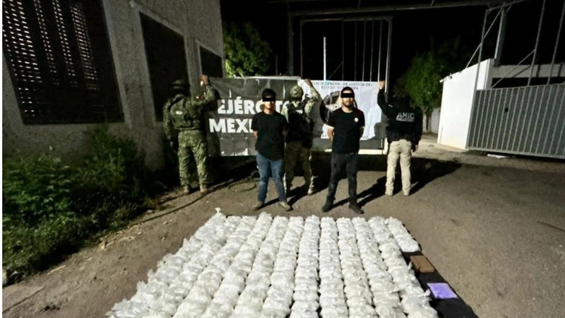 Transportaban 129 kg de estupefaciente en autos modificados; fueron detenidos por el Ejército en Sonora 