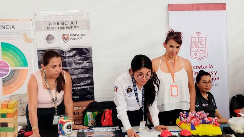 Con actividades lúdicas fortalece la FGE Michoacán la prevención de delitos en niñas, niños y adolescentes 