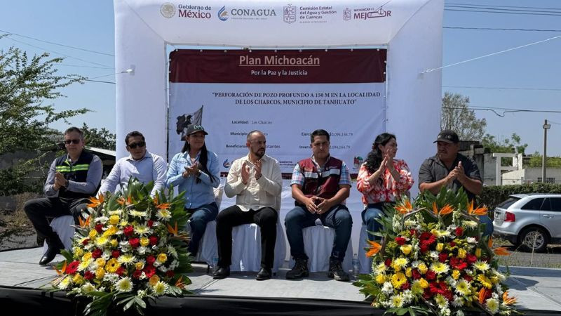 Conagua Michoacán cumple con el derecho al agua; entrega nuevo pozo profundo en Tanhuato 