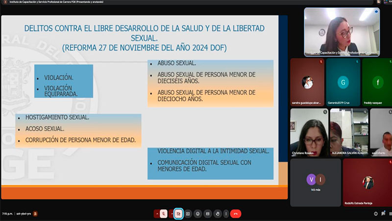 Realiza la FGE curso en línea sobre técnicas de entrevista para niñas, niños y adolescentes 