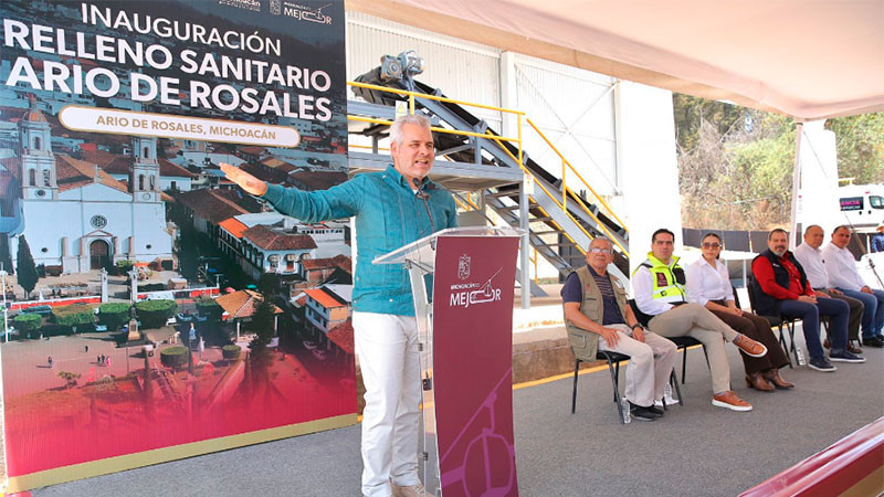 Inaugura Bedolla centro de residuos en Ario; fuente ingresos para municipio y recolectores  