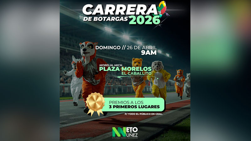 Invita Ernesto Núñez a la segunda edición de la Carrera de Botargas en Morelia 