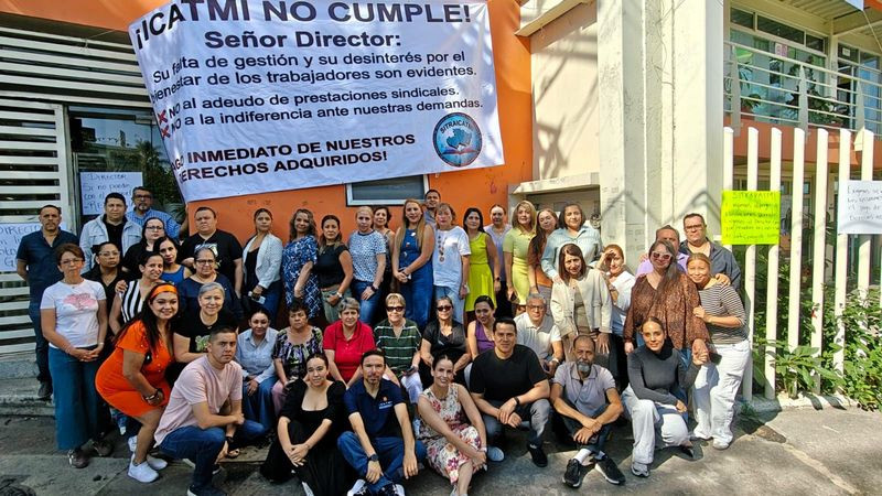 Trabajadores del ICATMI paralizan actividades por adeudos millonarios y violaciones laborales 
