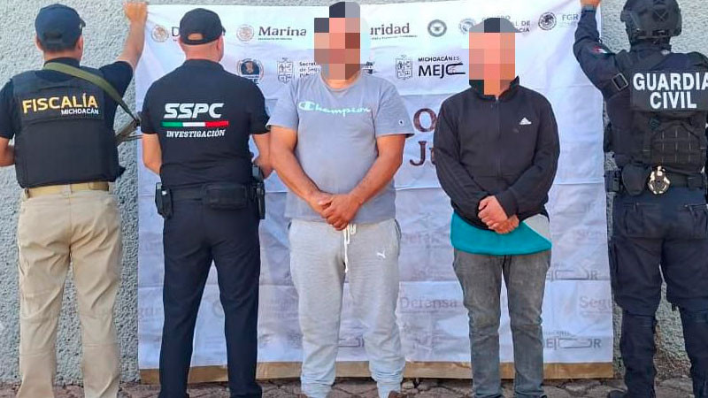 Apoya la SSP en cateo en Morelia, Michoacán; aseguran armas, estupefacientes y detienen a dos personas 