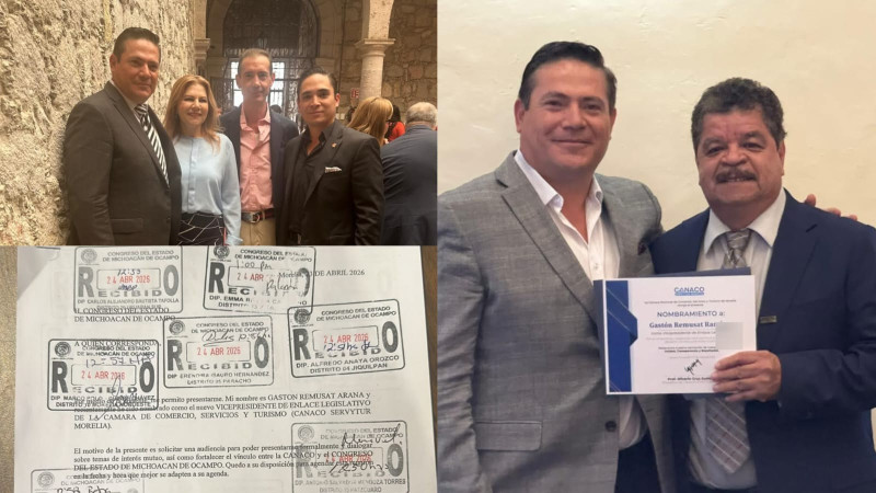 Nombran a Gastón Remusat Arana como Vicepresidente de Enlace Legislativo de CANACO Morelia 