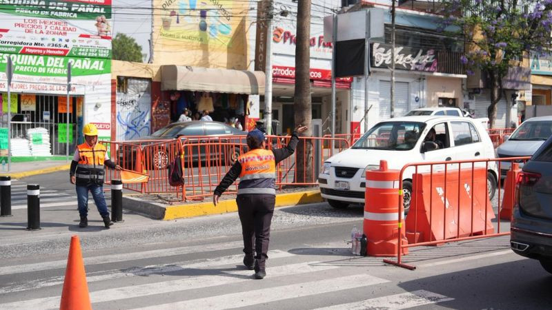 Avanzan trabajos de ciclovías en Epigmenio González en el municipio de Querétaro 