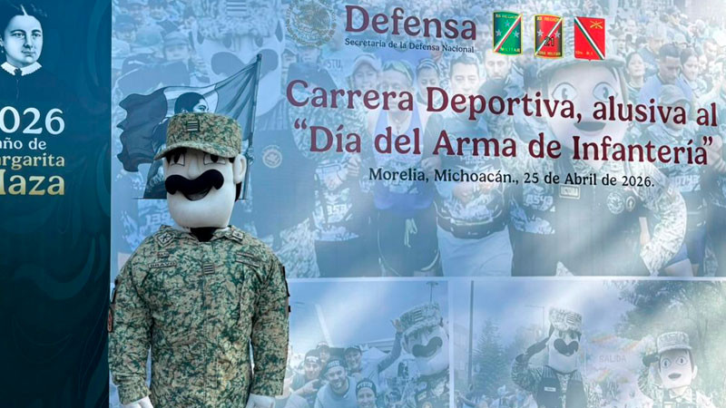 Con carrera atlética, conmemoran Día del Arma de Infantería en Morelia 