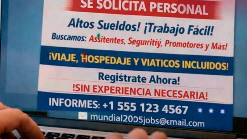Emiten alerta por ofertas de empleo falsas ligadas al Mundial 2026 