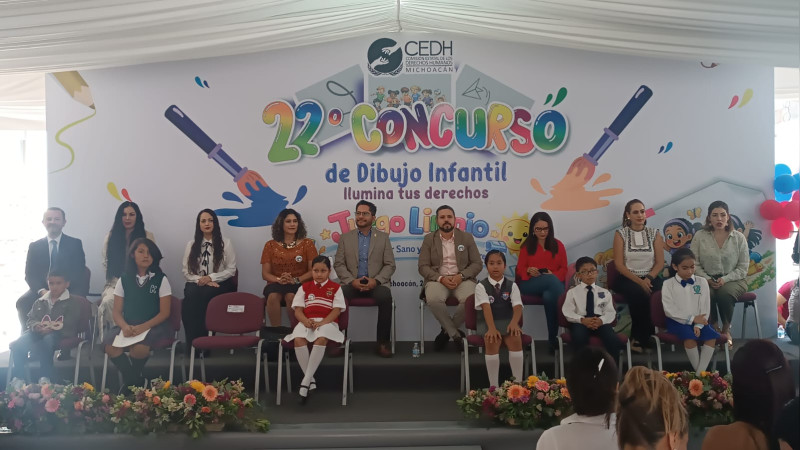 CEDH celebra 22° Concurso de Dibujo Infantil en Morelia 