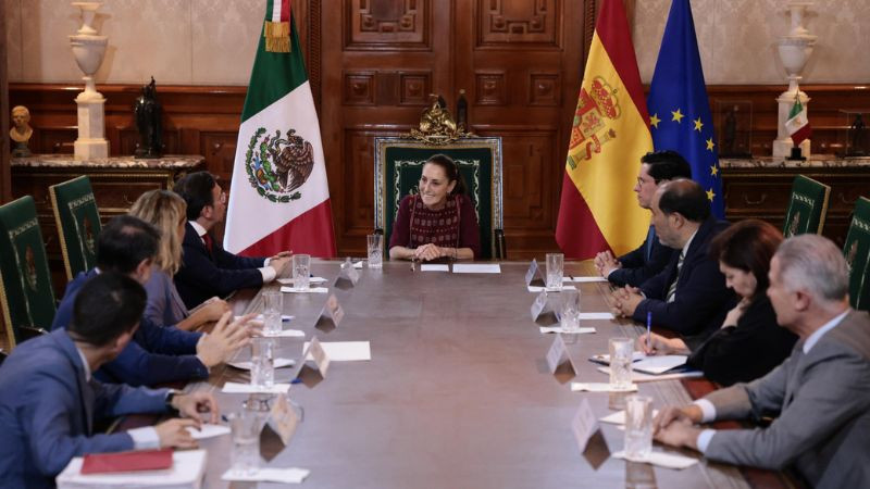 Sheinbaum se reúne con canciller de España y propone fortalecer cooperación cultural 