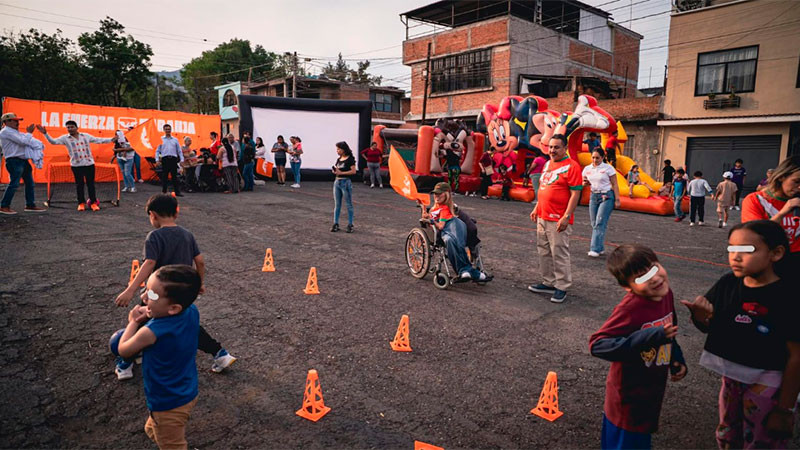 La Fuerza Naranja celebra a las niñas y los niños en Morelia; refrenda su compromiso con la infancia 