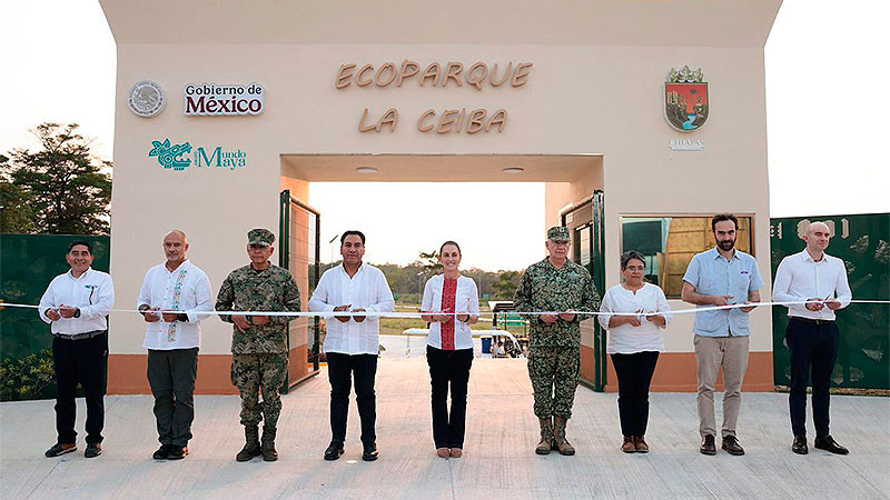 Inaugura Claudia Sheinbaum el Ecoparque "La Ceiba" en Palenque, Chiapas 