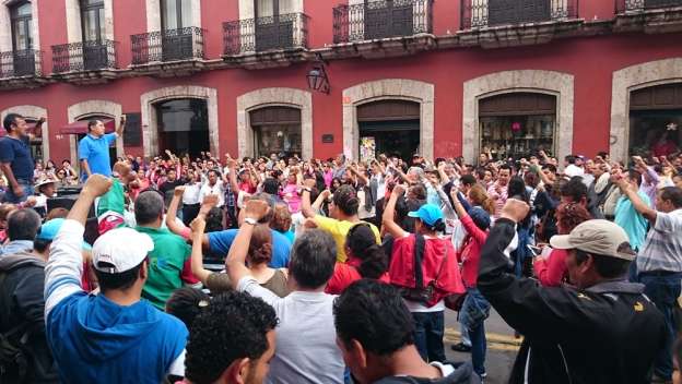 Se moviliza de nueva cuenta la CNTE en Morelia