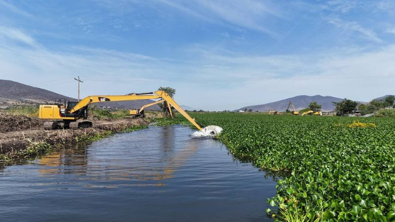 Realizan trabajos de saneamiento en el Río Santiago para mejorar su capacidad hidráulica 