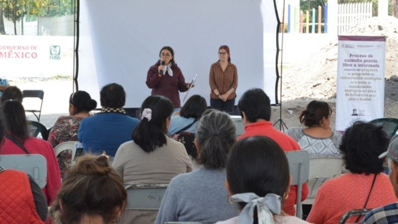 Semarnat informa avances de programa de restauración ecológica en zona de la Presa Endhó 