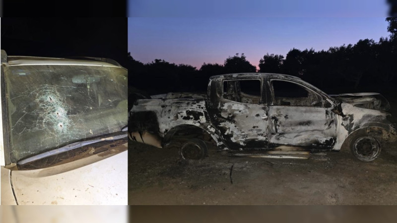 Ya son 6 los cuerpos de presuntos gatilleros rescatados de camioneta calcinada en Pátzcuaro, Michoacán: Autores lograron huir tras emboscada a la Policía 