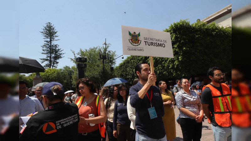Instituciones públicas y educativas se suman al simulacro nacional en Querétaro