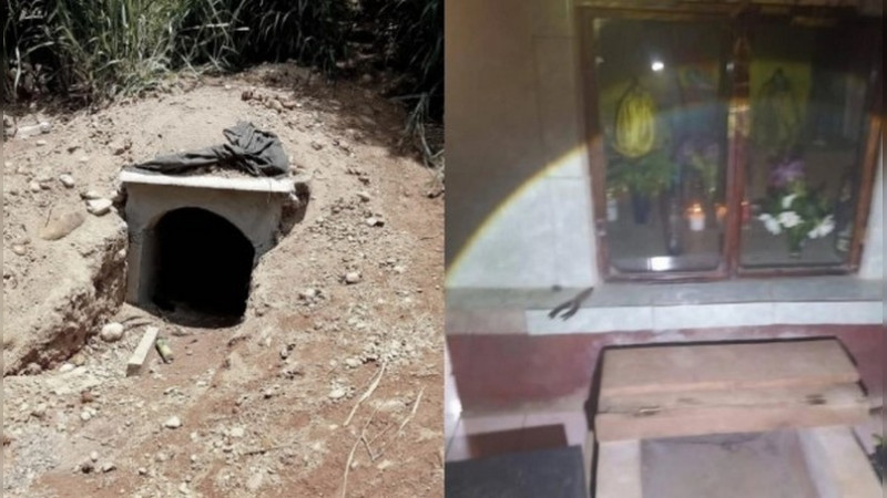 Hallan presunto tunel utilizado por el crimen organizado en Veracruz; tenía un altar 