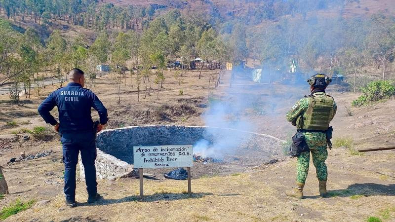 Destruyen en Morelia, Michoacán. estupefacientes asegurados por la Guardia Civil 
