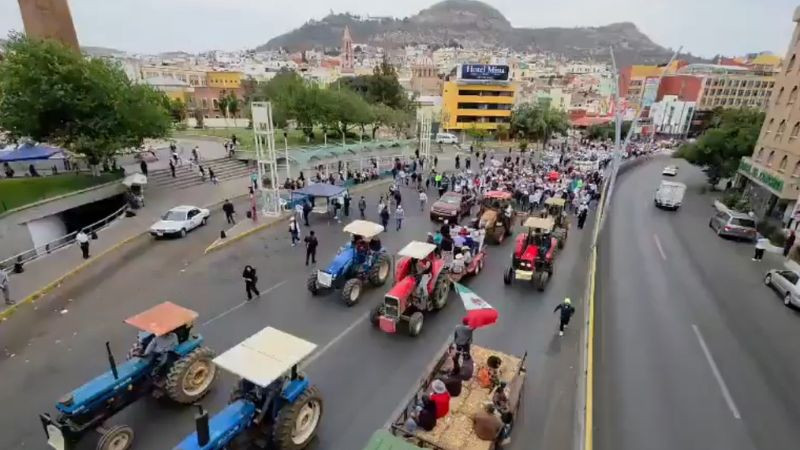 Productores de frijol marchan en Zacatecas contra represión y exigen mejores condiciones 