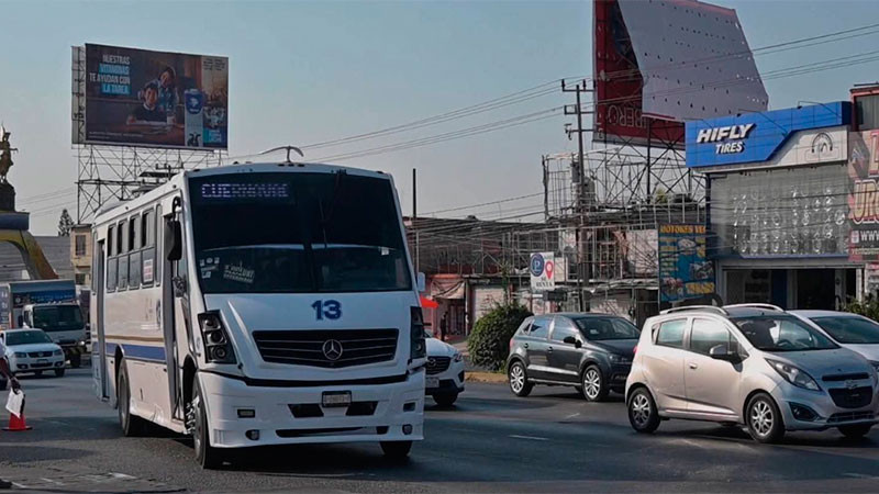 ¡Ya es un hecho! Aumentará el costo del transporte público de 10 a 13 pesos en el estado de Morelos  