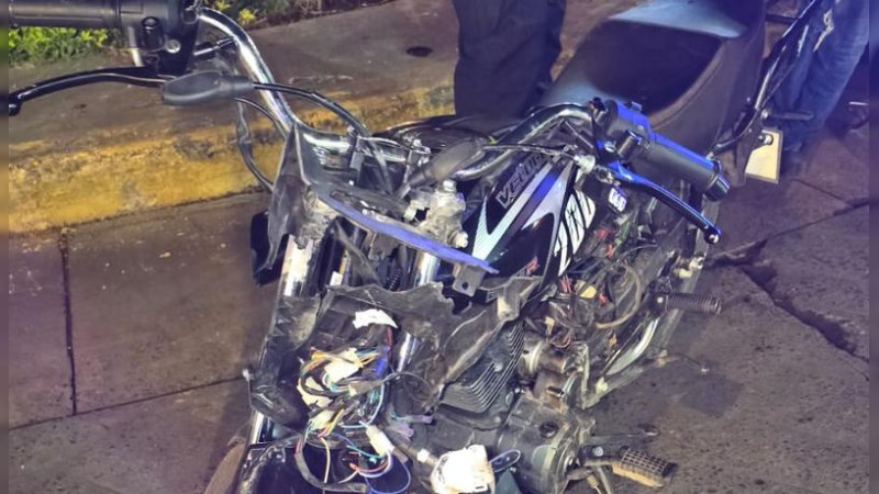 Accidente de moto en Zamora, Michoacán; joven resulta herida 