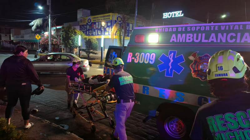 Accidente de moto en Zamora, Michoacán; joven resulta herida 