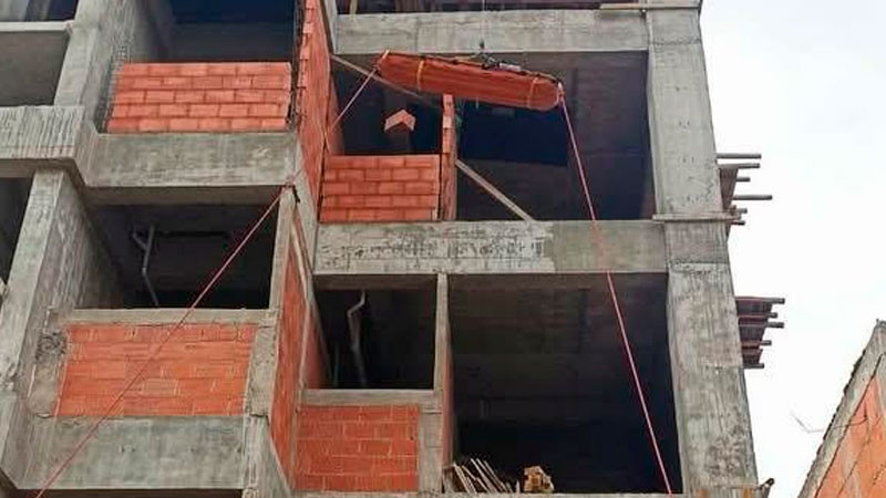 Trabajador de la construcción resulta herido en una obra de Morelia, Michoacán  