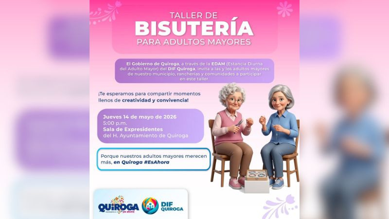 Impulsa Alma Mireya Sánchez espacios de convivencia y aprendizaje para adultos mayores en Quiroga 