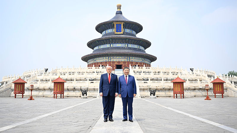 Visitan Donald Trump y Xi Jiping el Templo del Cielo en Pekín, China  