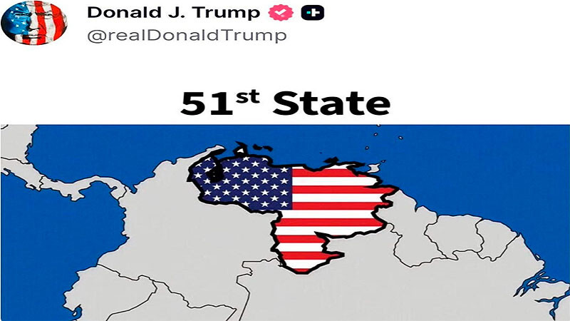 Crítica Gustavo Petro el mapa de Venezuela con la bandera de EU compartido por Donald Trump  