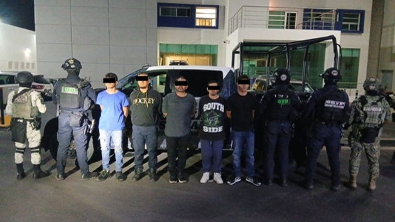 Aseguran a cinco personas armadas en Irapuato durante operativo conjunto del Ejército, Guardia Nacional y FSPE 