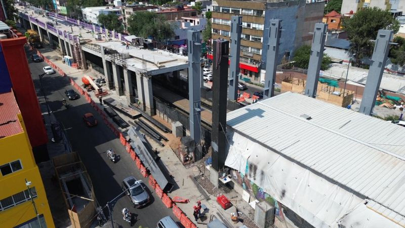 Registran incidente con estructura metálica en obras de Tlalpan; no hay heridos 