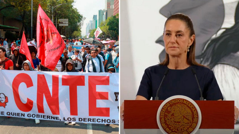 Minimiza Sheinbaum anuncio de paro nacional de la CNTE: "solo son algunos maestros", asegura 