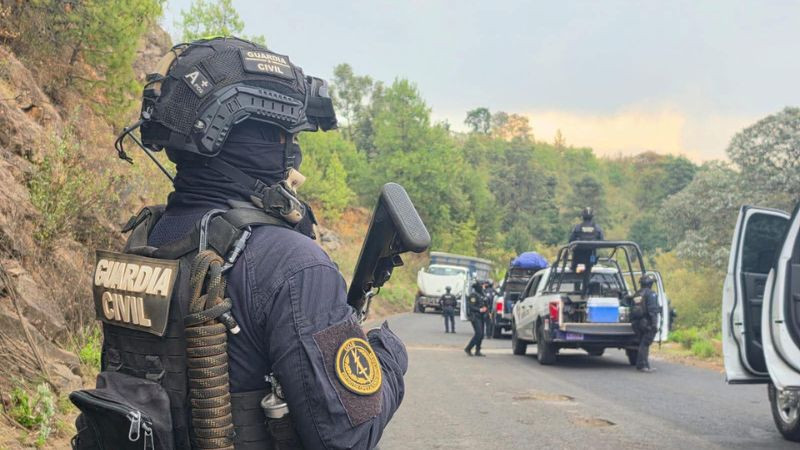 Mantiene Guardia Civil despliegue operativo y recorridos de vigilancia en la Meseta Purépecha 